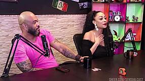 Compilados Negro Top Delícia Dominates Sensual Cast in Sheer Red - Part 2
