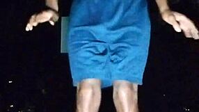 Homemade workout with athletic teacher in park