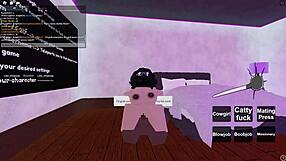 Latina whore deepthroats and gets anal in Roblox-style sex 😈