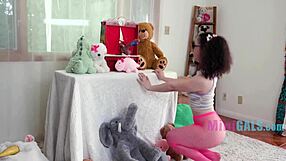 Pigtail Petite Babe Gets Dominated by Her Puppet Master in Wild Fuck