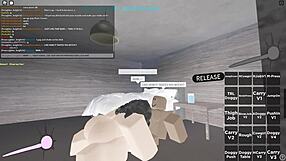 Latina whore deepthroats and gets anal in Roblox-style sex 😈