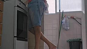 after lunch, i'm flashing the bricklayer in this slutty outfit for a discount