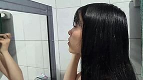 laura fucks the boyfriend of her best friend in the bathroom she enters handserala and she leaves herself