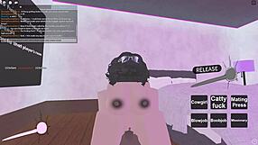 Latina whore deepthroats and gets anal in Roblox-style sex 😈