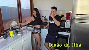 I sneaked into the kitchen to bang the maid while my wife wasn't looking