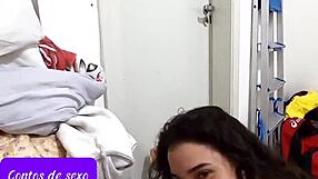 Novinha casada Latina babe sucks and gets loads of milk in mouth on Sheer
