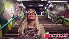 Public sex with curvy blonde nerdy girl mariella sun cumshot on glasses dates66 com full scene