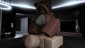 Can this bear girl dominate her boyfriend's big cock?