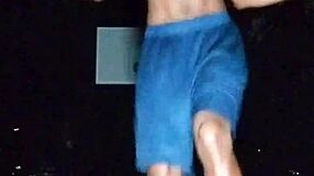 Homemade workout with athletic teacher in park