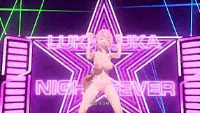 megurine luka shows big tits and ass nude