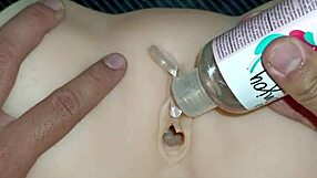 Candy's Debut in Missionary Position with Close-Up Fucking on Desk, Quickie Toys, Creampie, and Masturbation