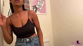 i get steamy in the bathroom, teasing my big ass and tits as jenna foxx