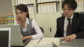nana ueyama gets creampied by drunk boss in empty office
