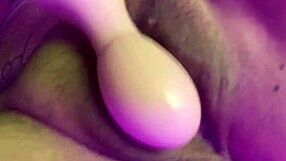 solo masturbation with vibrator on big natural tits