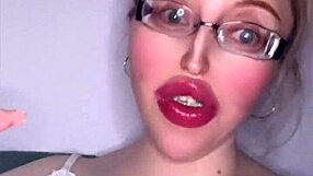 Huge glasses-wearing russian girl tells fetish story with accent in part 3