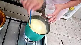 sarah rosa, why cook that sexy porridge in lingerie? show me your big tits!