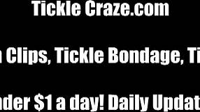 i got tied up and tickled for hours in this kinky session.