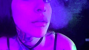 solo masturbation with vibrator on big natural tits