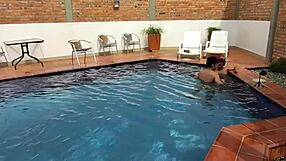 on vacation licking ass and deepthroat with step-nephew by the pool