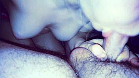 Girlfriend enjoys a sweet desert in bed with her teen friend