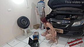 Patroa Com Tesão Provoca Mecânico Foderam Ali Mesmo Na Oficina!