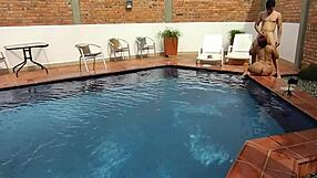 on vacation licking ass and deepthroat with step-nephew by the pool