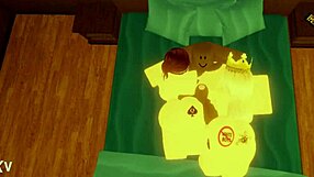 robloxian bbc takes on two snowbunnies in bed, making me feel intense emotions with that monster cock