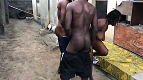 Fat ass bitch pounded by two horny BBC?