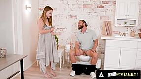 Laney Grey struggles with stepbrother's huge cock