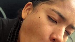 cute brunette stepsisters best friend gives delicious blowjob in pov