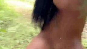 latina with big ass masturbates in the forest