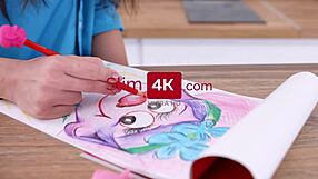 Brunette teen 18+ gets fucked and creampied in doggystyle