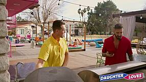 Stepdaughters having one last spring break together with uncle