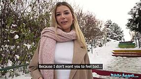 hey, check this cute blonde giving a wild outdoor pov blowjob in a secret spot with a big dick