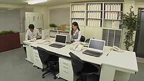 nana ueyama gets creampied by drunk boss in empty office