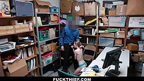 Teen nervously waits in backroom after shop detention