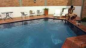 on vacation licking ass and deepthroat with step-nephew by the pool