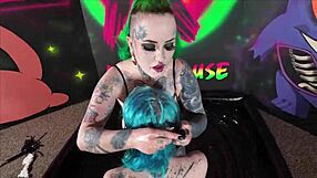 Submissive girl begs her german mistress for a rough strapon fuck in this intense lesbian femdom session!