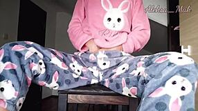 Teen stepdaughter TEASING in pajamas