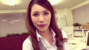 nana ueyama gets creampied by drunk boss in empty office