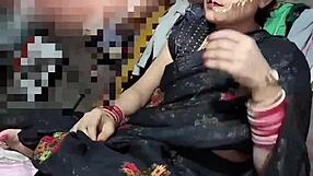 Beautiful Indian Bhabhi Pisses In Black Saree On Ranch