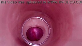 female insemination! internal cam shows deep ejaculation blast