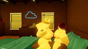 robloxian bbc takes on two snowbunnies in bed, making me feel intense emotions with that monster cock