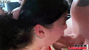 Chubby slut chris tang is making a huge cock cums hard with her tits