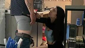 latina gets fucked by the contractor hard and deep