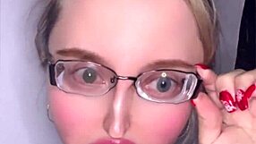 Huge glasses-wearing russian girl tells fetish story with accent in part 3