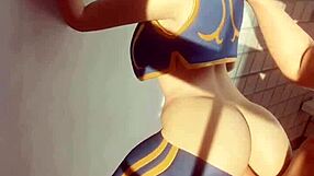 chun li sneaks a rough fuck in the bathroom