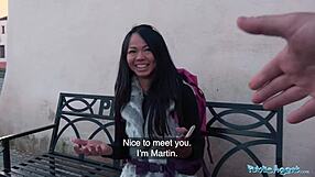 hey stranger, wanna watch this stranded thai girl get a public facial?