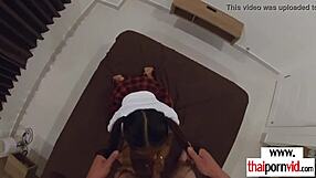 amateur thai teen 18+ cherry in uniform gets fucked by big white dick