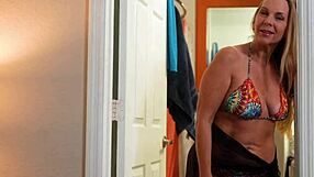 Stepmom Vacation, Her Bikini Made Me Horny So She Helped Me Cum
